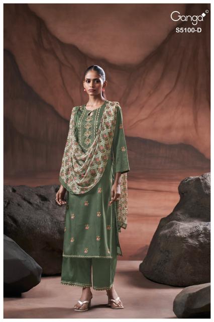Ganga sharvari 5100 jaipur cotton dress material wholesale
